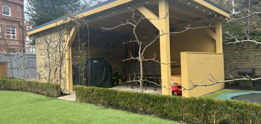 Outdoor Lounge Area and Storage in London
