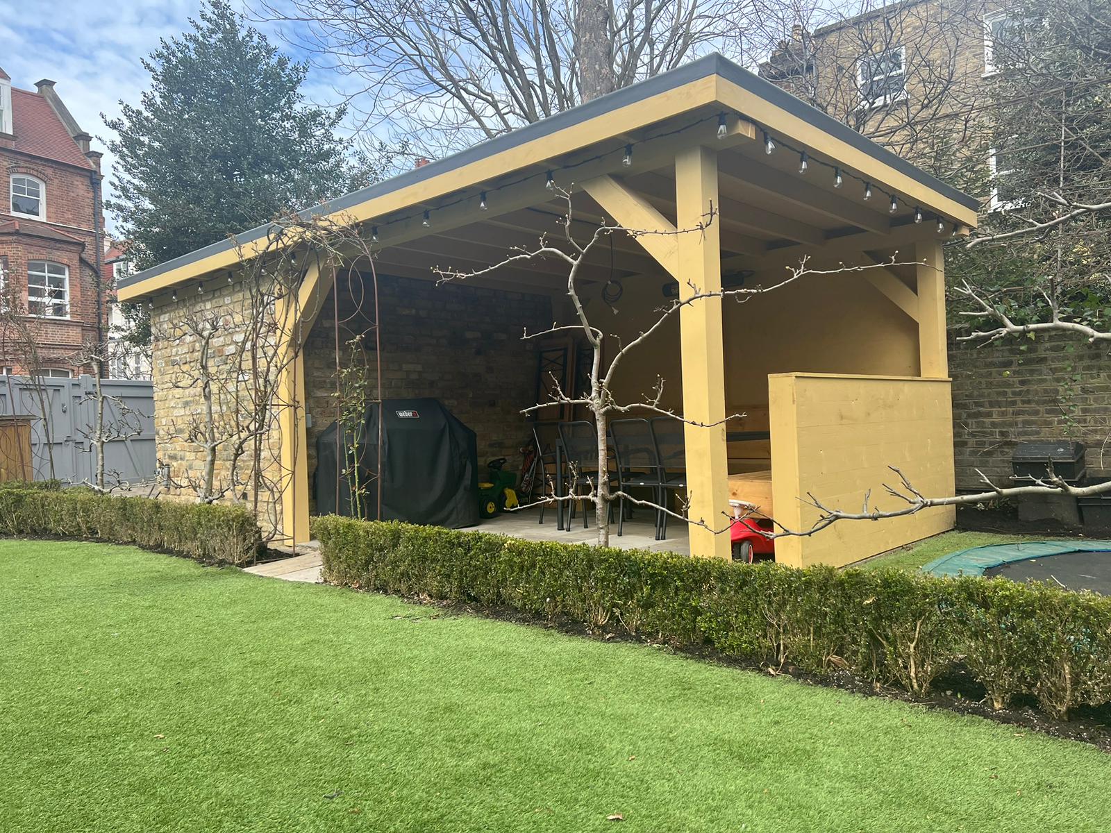 Outdoor Lounge Area and Storage in London